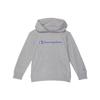 Champion Girl's Classic Script French Terry Hoodie (Big Kids) Oxford Heather SM (7-8 Big Kid) view 1