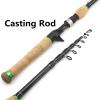 1.8M 2.1M 2.4M 2.7M Spinning Casting Rod Comfortable Wooden Handle Rod Carbon Fiber Rod M Power Fast Fishing Rod Lure 15g-45g Trout Pikes Fish Rod Portable Boat Fishing Rod ZYHYD view 3
