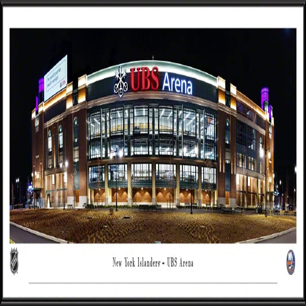UBS Arena, Home of the New York Islanders - 40.25x13.75-inch Standard Framed Print by Blakeway Panoramas