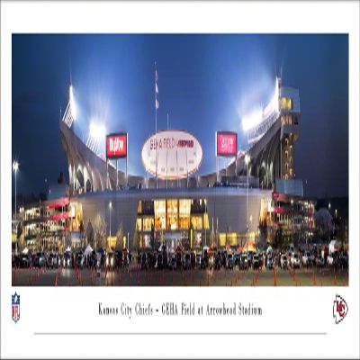 GEHA Field at Arrowhead Stadium, Home of the Kansas City Chiefs - Unframed 40 x 13.5 Poster by Blakeway Panoramas