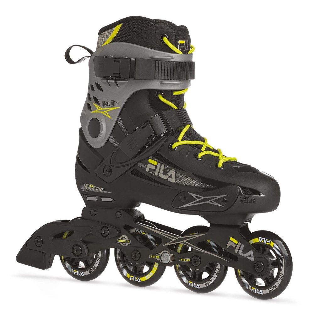FILA SKATES 010621080 Houdini Inline Skate Men's Black/Grey/Lime Size 9