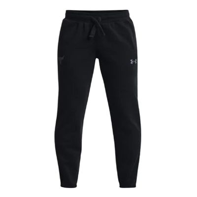 Under Armour boys Armour Fleece Pants (Project Rock - Black, Small)