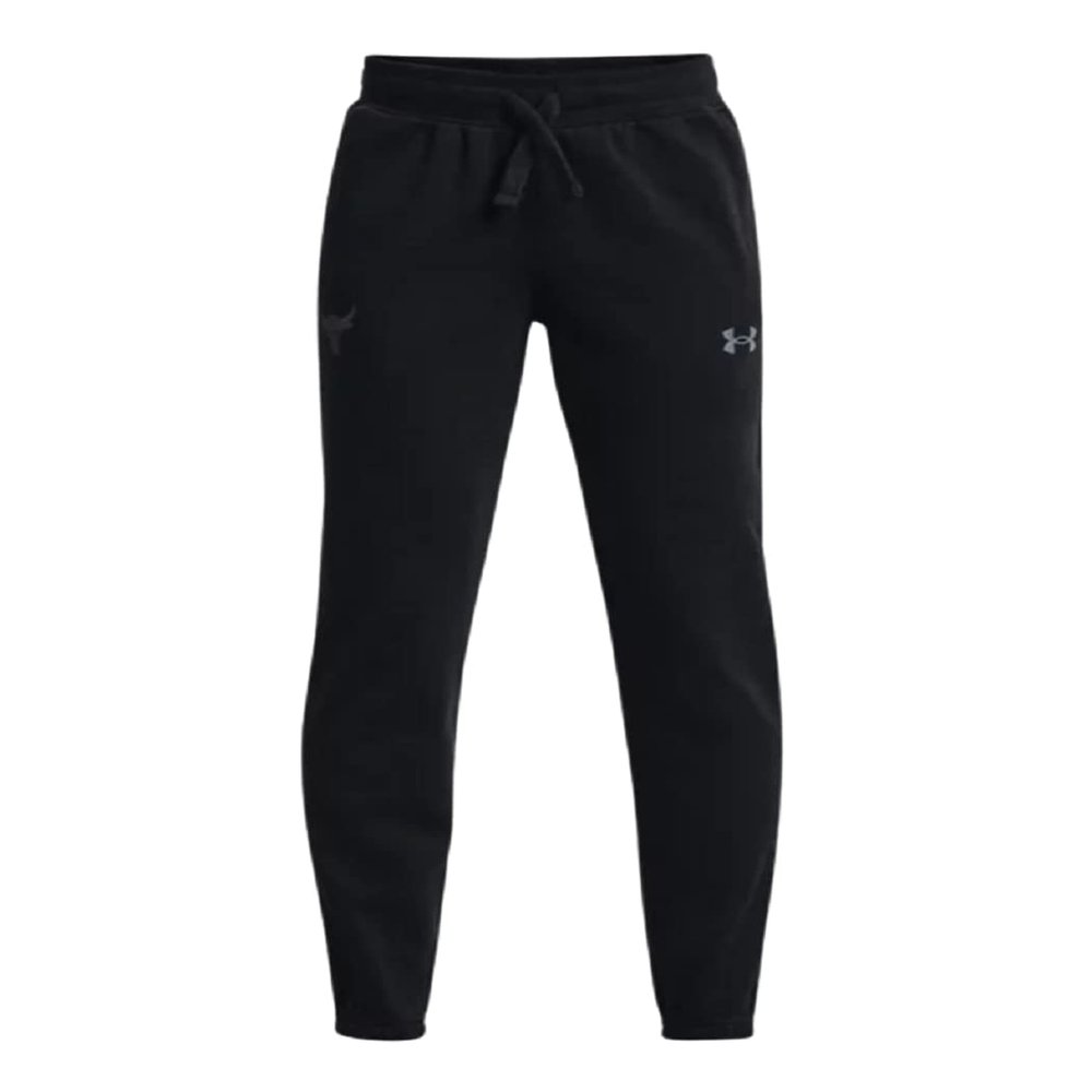 Under Armour boys Armour Fleece Pants (Project Rock - Black, Small)