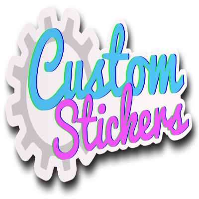 CustomBrandWare Custom Vinyl Die-Cut Stickers - Upload Your Own Personalized Logo/Image- Custom Sticker Decals - 50 Pack