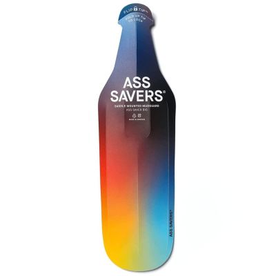Ass Savers Big Saddle Mudguard for Wide Tires, 30-50 mm, up to 55mm, Generation 4, Maximum Rain Protection, No Tools Mount, Patented Flip Tip, Lightweight, Stable, Self Centering, CX, Gravel, Spektrum