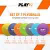 SHOP PLAY 9 | Plyometric Weighted Balls for Baseball | Soft Weighted Medicine Ball for Baseball, Softball, Pilates, Yoga Physical Therapy Pitching and Velocity Training (7 Pack) view 2