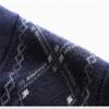 Kaxiya2021 Men's Solid Color V-Neck Sweater Fashion Temperament Sleeveless Thread Pullover Business Single-Breasted Knitted Vest (Navy,3X-Large) view 4