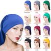 4 Pieces Muslim Inner Hijab Scarfs Undercap Underscarf Turban Cap Islamic Bonnet Tube Cap for Men Women Hair Accessories (Yellow+Green+Blue+Purple) view 3