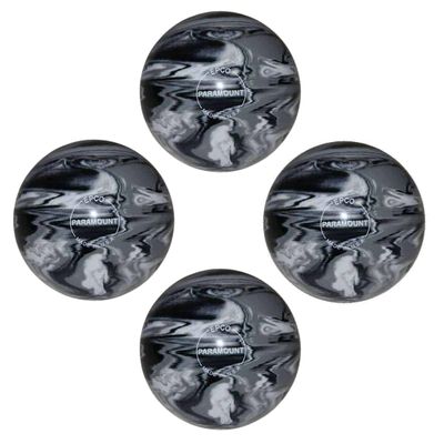 BuyBocceBalls - EPCO Candlepin Bowling Balls - Marbleized - Black, White & Grey (4 1/2 inch- 2lbs. 7oz.) - 4 Balls - Made in USA