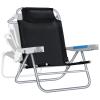 ICECO Backpacking Beach Chairs for Adults, 5 Positions Reclining Chair, Heavy Duty Folding Chairs, Portable Lay Flat Outdoor Chair with Cup Holder for Beach, Camping, Lawn, 350lb Capacity view 1