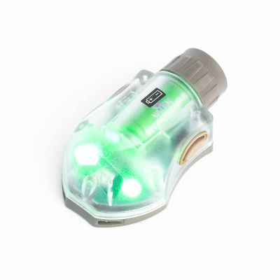 NOBUHIRO Tactical Helmet Signal Light, IR Strobe + 5-Speed Green LED Strobe with Vibration for Survival Identification Hunting Outdoor Sports