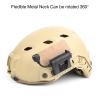 NOBUHIRO Tactical Helmet Light with 4 Helmet Lamp Mounts for Picatinny Rail Fast/MICH/Wendy Helmets MOLLE Belt, Four-in-One Bendable Survival Signal Illumination Tool for Outdoor (Black) view 4