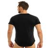 Sxiwei Men's Sport Wresting Singlet Shirt Bodysuit Jumpsuit One-piece Romper Black X-Large view 4