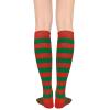 American Trends Womens Striped Socks Knee High Socks Athletic Socks Over Knee Stockings 1 Pack Red Green view 2