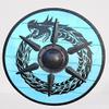 ARTIZANSTORE Medieval Wood & Steel Dragon Viking Round Shield Armor Templar Shield view 1