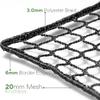 Morelux 10x15ft Golf Impact Net | High-Density 3/4" Black Netting | Heavy-Duty 3.0mm Polyester Replacement Net for Professional Training & Simulators (Net Only) view 3