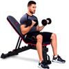 DERACY Adjustable Weight Bench for Full Body Workout, Incline and Decline Weight Bench for Indoor Workout, Home Gym (Black) view 2