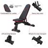 DERACY Adjustable Weight Bench for Full Body Workout, Incline and Decline Weight Bench for Indoor Workout, Home Gym (Black) view 4