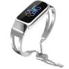 Ninki Metal Bracelet Compatible with Fitbit Luxe - Fancy Bangle Adjustable Strap for Women, Large, Link Band view 1