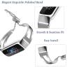 Ninki Metal Bracelet Compatible with Fitbit Luxe - Fancy Bangle Adjustable Strap for Women, Large, Link Band view 2