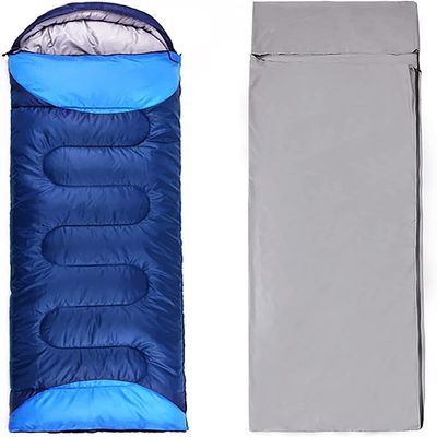 Dongng Camping Sleeping Bags 1.8KG Adult Sleeping Bag Divide Liner Camping Sleeping Bag General Travel Lunch Break Easy to Storage and Carry Wear-Resistant and Waterproof