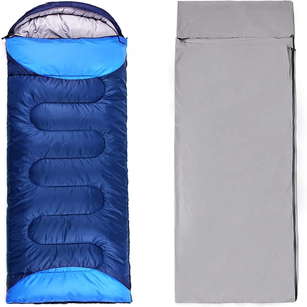 Dongng Camping Sleeping Bags 1.8KG Adult Sleeping Bag Divide Liner Camping Sleeping Bag General Travel Lunch Break Easy to Storage and Carry Wear-Resistant and Waterproof