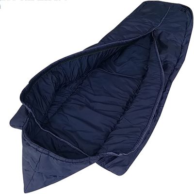 Dongng Camping Sleeping Bags Dark Blue Outdoor Thickened Warm Sleeping Bag Camping Coat Sleeping Bag Easy to Storage and Carry (Blue)