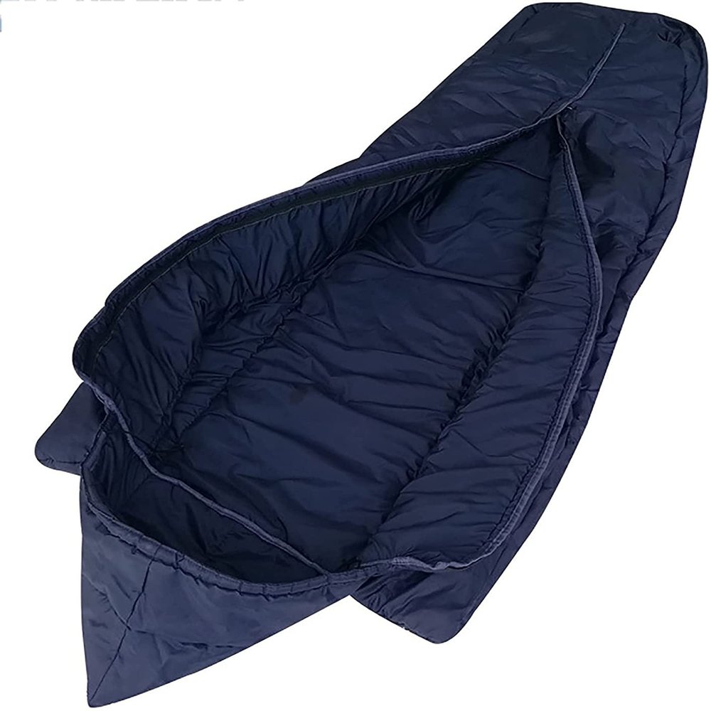 Dongng Camping Sleeping Bags Dark Blue Outdoor Thickened Warm Sleeping Bag Camping Coat Sleeping Bag Easy to Storage and Carry (Blue)