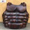 Spartan Roman Leather Muscle Plate Cuirass Armor Costume Brown view 2