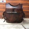 Spartan Roman Leather Muscle Plate Cuirass Armor Costume Brown view 3