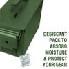 HOMESTEAD 50 Cal Metal Ammo Can  6-Pack M2A1 Military Steel Ammo Storage Box, Airtight & Water-Resistant Ammo Containers for Long-Term Storage, Green Color view 4
