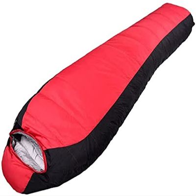 Dongng Backpacking Sleeping Bag Lightweight Warm & Cold Weather Sleeping Bags for Adults Ideal for Hiking, Camping& Outdoor Adventures Waterproof and Wear-Resistant (Color : Red)
