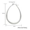 KISSPAT Large Sterling Silver Dangle Oval Hoop Earrings Hypoallergenic Oval Drop Dangling Earrings for Wome view 3