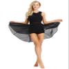 Sxiwei Womens Gymnastics Cutout Stretch Shapely Soft Leotard Asymmetric Xs Leotard Comfortable Black X-Small view 1