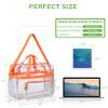 MAY TREE Clear Bag for Stadium Events 12612 Clear Tote Lunch Bag with Reinforced Straps for Work, Sporting Events and Gym, Orange view 2