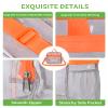 MAY TREE Clear Bag for Stadium Events 12612 Clear Tote Lunch Bag with Reinforced Straps for Work, Sporting Events and Gym, Orange view 3