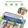 MAY TREE Clear Bag for Stadium Events 12612 Clear Tote Lunch Bag with Reinforced Straps for Work and Sporting Events, Green view 4