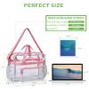 MAY TREE Clear Vinyl Tote Bag, Pink, 12 x 6 x 12 in view 2