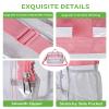 MAY TREE Clear Vinyl Tote Bag, Pink, 12 x 6 x 12 in view 3