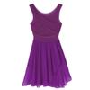 Sxiwei Womens Gymnastics Cutout Stretch Shapely Soft Leotard Asymmetric Xs Leotard Comfortable Purple X-Small view 4