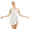 Sxiwei Womens Gymnastics Cutout Stretch Shapely Soft Leotard Asymmetric Xs Leotard Comfortable White X-Small view 1