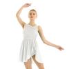 Sxiwei Womens Gymnastics Cutout Stretch Shapely Soft Leotard Asymmetric Xs Leotard Comfortable White X-Small view 2
