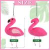 Civaner 30 Pcs Mini Flamingo Stuffed Animal Gift Flamingo Keychain Decorations Pink Keychain for Birthday Party Favor Decor view 3