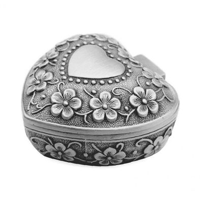 Froiny Classic Vintage Antique Heart Shape Jewelry Box Small Trinket Jewellery Storage Organiser Chest
