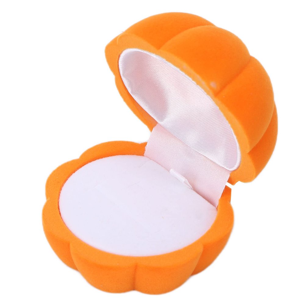 ZJchao Pumpkin Ring Box, Jewelry Gift Box Earing Pendant Display Storage Box for Valentine's Day Mother's Day Birthday Party Gift