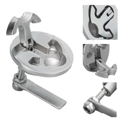 2.42.4in Flush Boat Hatches Latch - Boat Cam Latch 316 Stainless Steel Hatches Lift Handle Durable Turning Lift Handle Marine Fitting Hardware Accessory