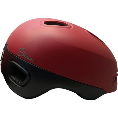 Bikeroo Red Adult Multi Sport L / XL Bike Helmet With Rear Safety Light, Adjustable Head Protection All Purpose Cycling Safety Gear For Men & Women