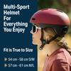 Bikeroo Red Adult Multi Sport L / XL Bike Helmet With Rear Safety Light, Adjustable Head Protection All Purpose Cycling Safety Gear For Men & Women view 2
