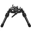 V10 Carbon Fiber Tactical Bipod, QD Spring Return Bipod with 20mm Picatinny Weaver Rail Mount for Long Range Shooting, Black view 2