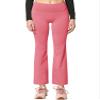 Active Queens QB3021 Peached Seamless Front Leggings with Inner Pocket Ankle Boot Cut Yoga Pants L Mauve view 1